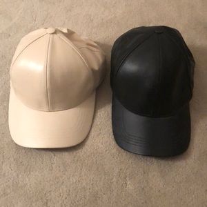 Leather baseball caps